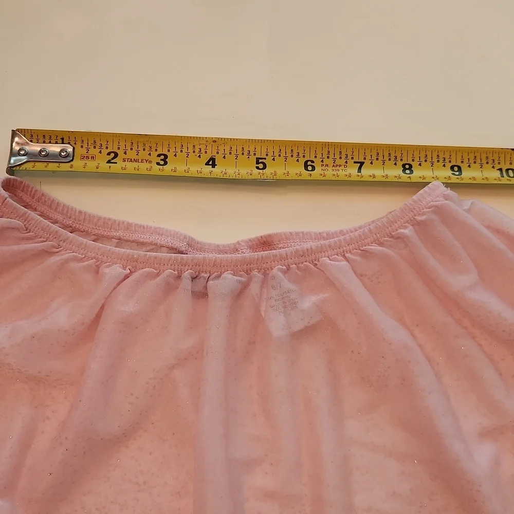 Jacques Moret Pink Glitter Ballet Sheer Skirt 6 7